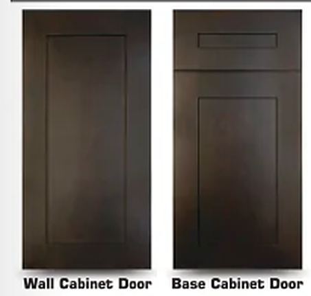 Ebony Shaker cabinet door style, Espresso